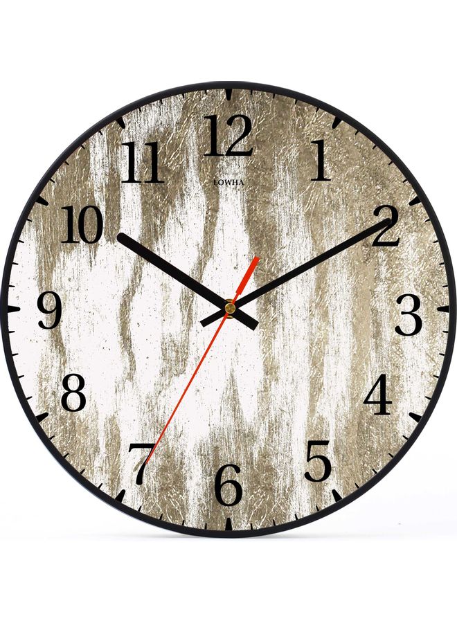 LOWHA - Wood Decorative Wall Clock Black 30x30cm - Image 1