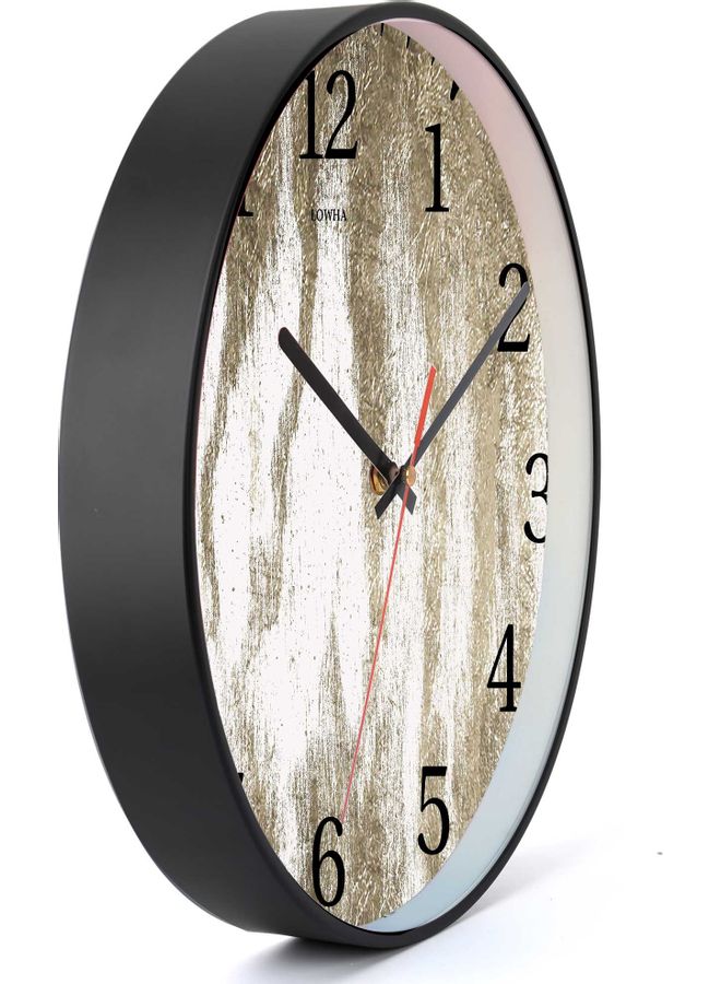 LOWHA - Wood Decorative Wall Clock Black 30x30cm - Image 1