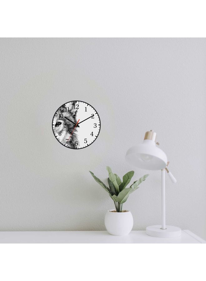LOWHA Wolf Decorative Wall Clock Black 30x30cm  - Image 3