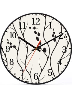 LOWHA Wave Grass Decorative Wall Clock Black 30x30cm  - Image 1