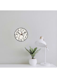 LOWHA Wave Grass Decorative Wall Clock Black 30x30cm  - Image 3