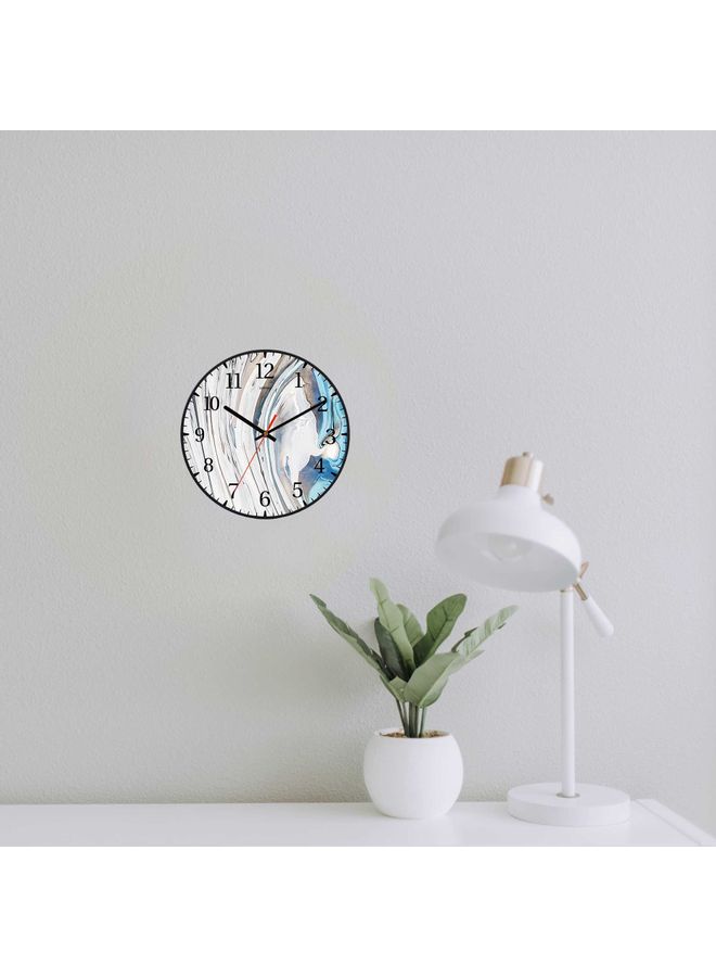 LOWHA Water Ink Decorative Wall Clock Black 30x30cm - Image 3