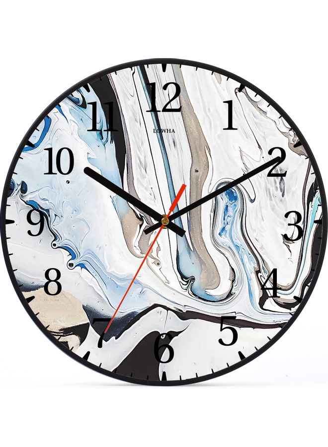 LOWHA Water Ink  Decorative Wall Clock Black 30x30cm - Image 1