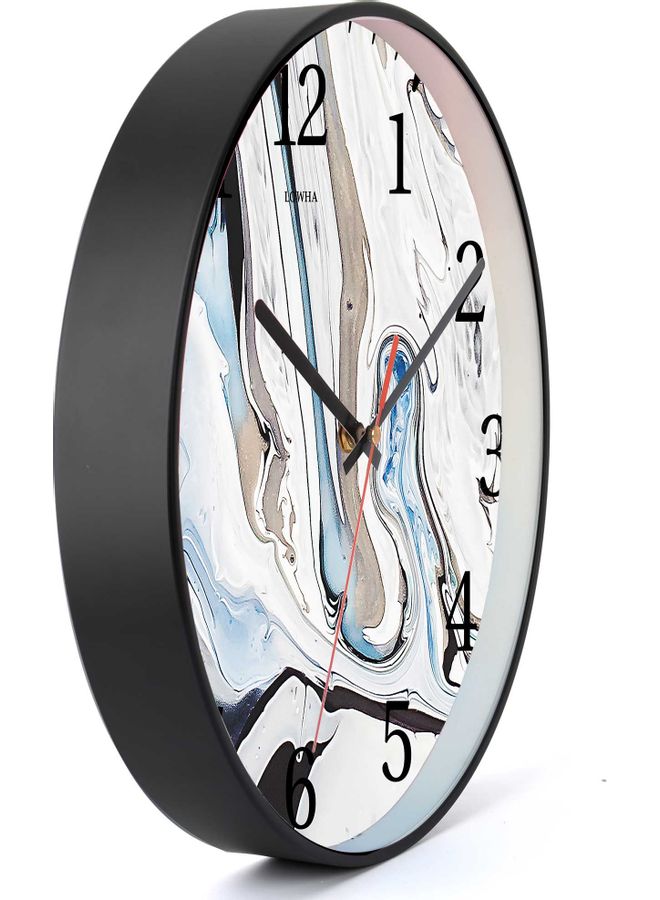 LOWHA Water Ink  Decorative Wall Clock Black 30x30cm - Image 2