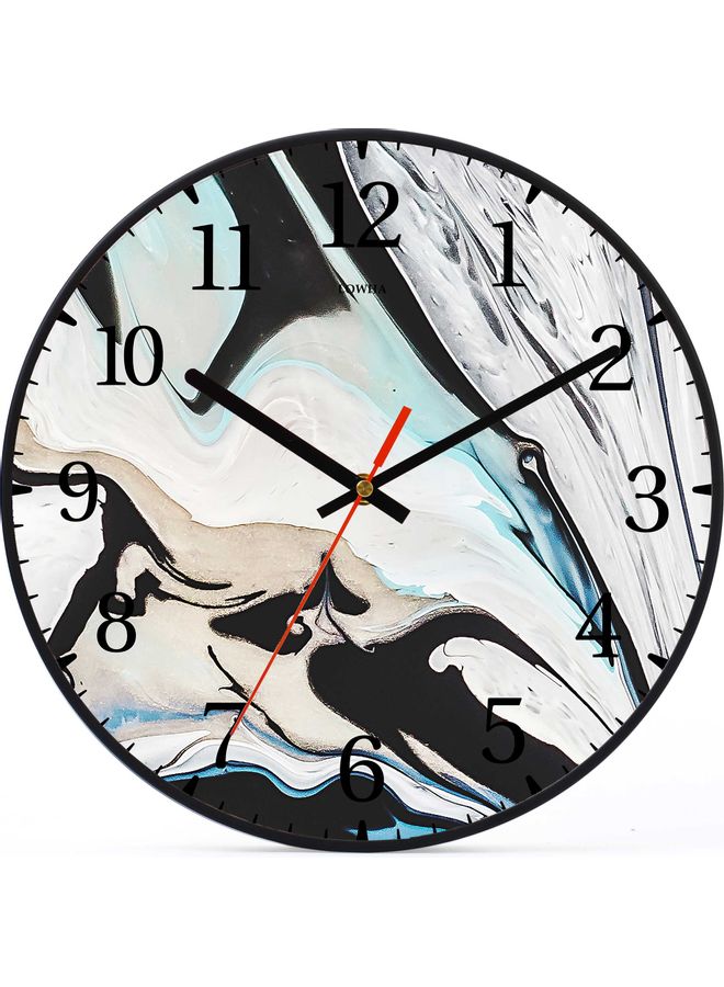 LOWHA Water Ink Decorative Wall Clock Black 30x30cm - Image 1