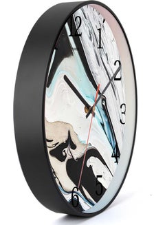 LOWHA Water Ink Decorative Wall Clock Black 30x30cm  - Image 2