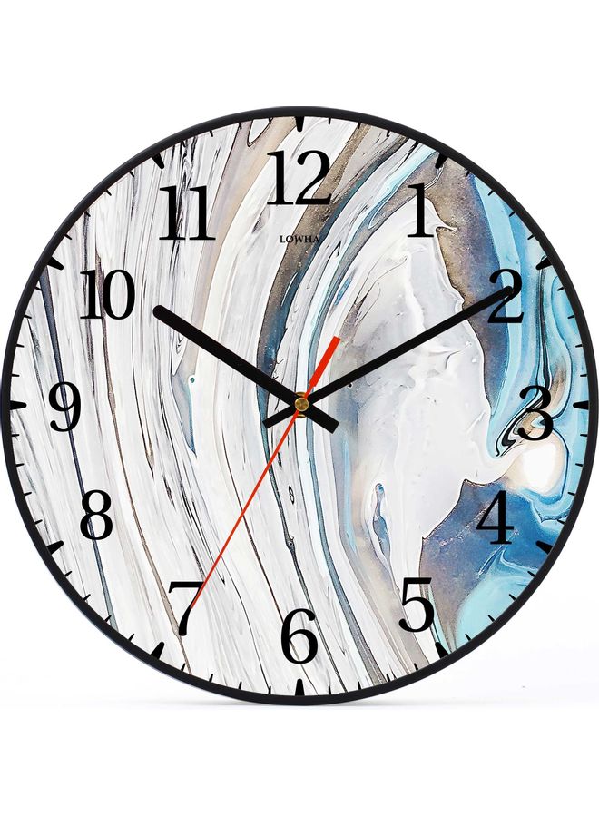 LOWHA Water Ink Decorative Wall Clock Black 30x30cm - Image 1