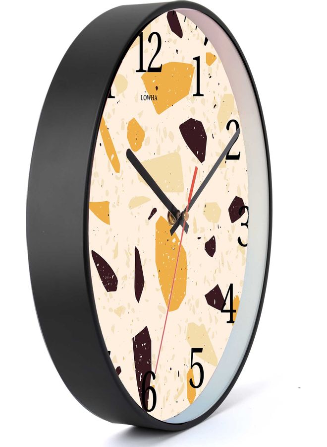 LOWHA Decorative Wall Clock Black 30x30cm  - Image 2