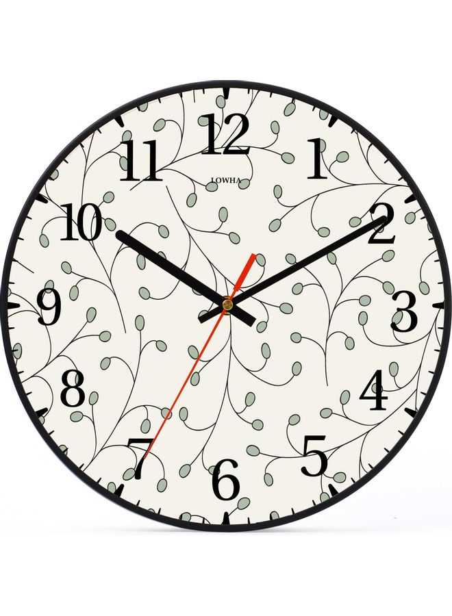 LOWHA - Decorative Wall Clock Black 30x30cm - Image 1