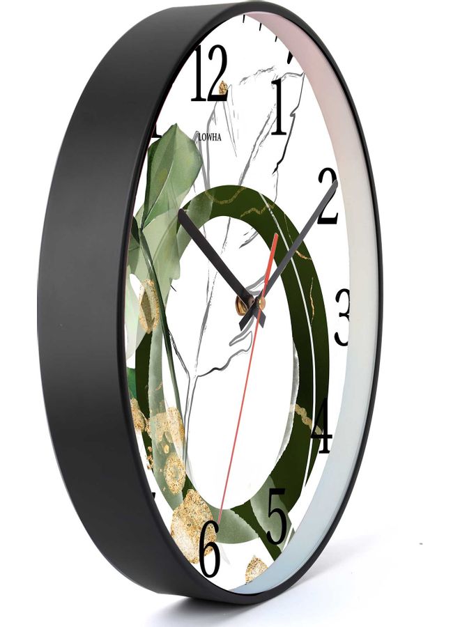 LOWHA Decorative Wall Clock Black 30x30cm  - Image 2