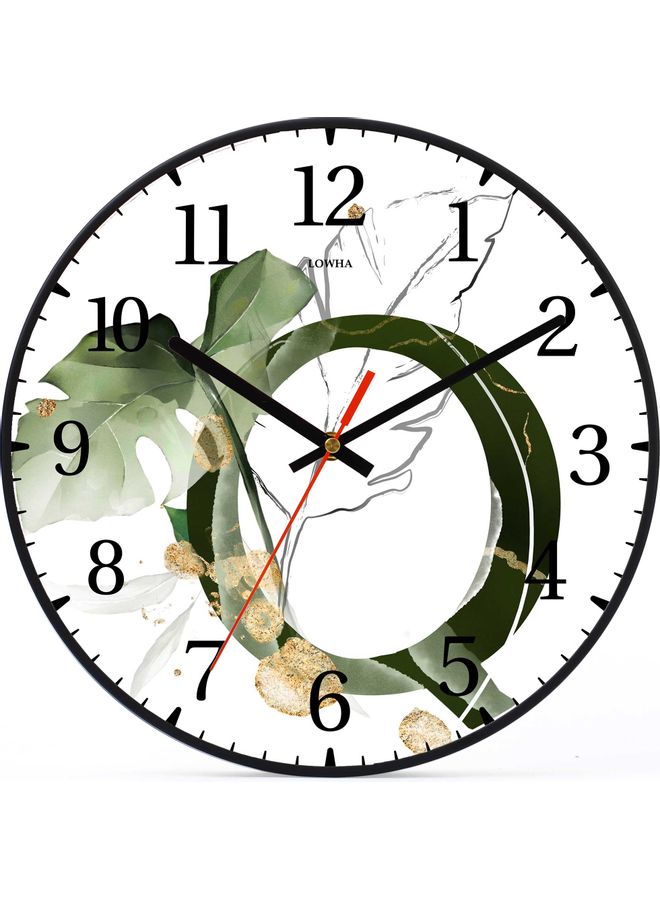 LOWHA Decorative Wall Clock Black 30x30cm  - Image 1