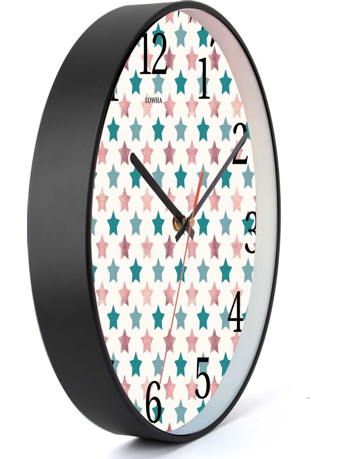 LOWHA Decorative Wall Clock Black 30x30cm  - Image 2