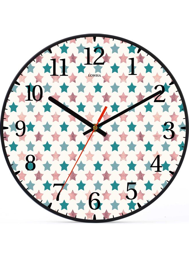 LOWHA Decorative Wall Clock Black 30x30cm  - Image 1
