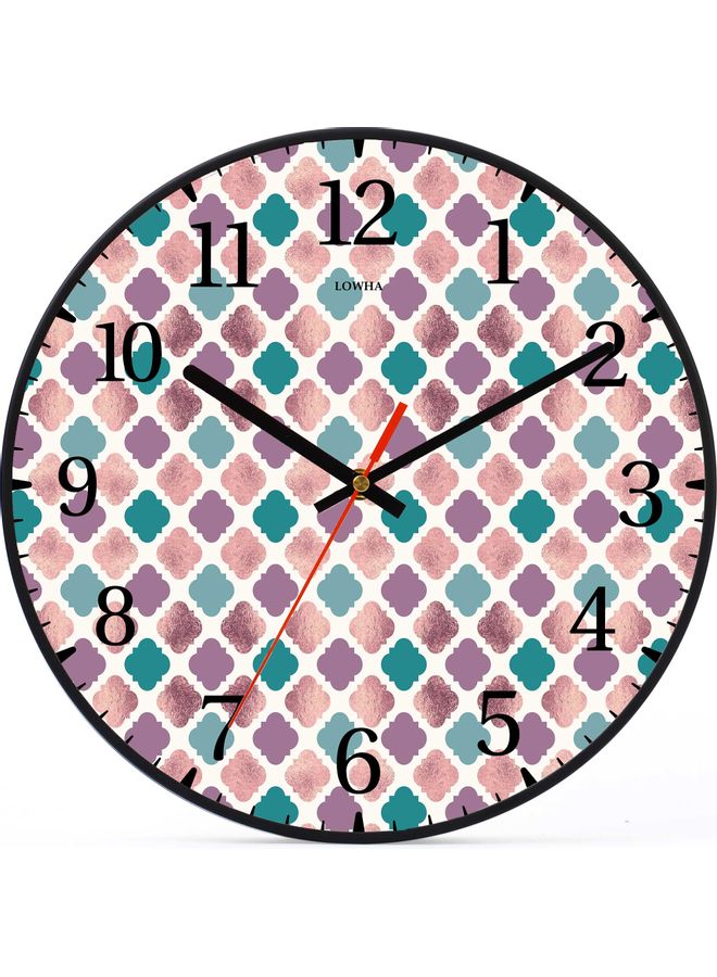 LOWHA - Decorative Wall Clock Black 30x30cm - Image 1