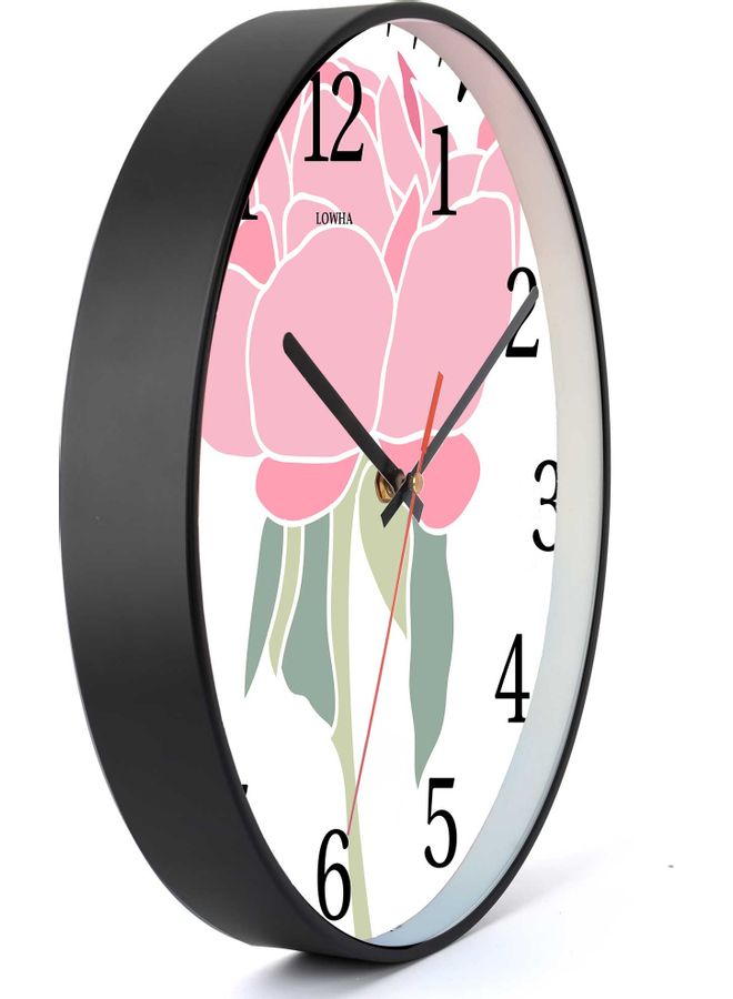 LOWHA - Decorative Wall Clock Black 30x30cm - Image 1
