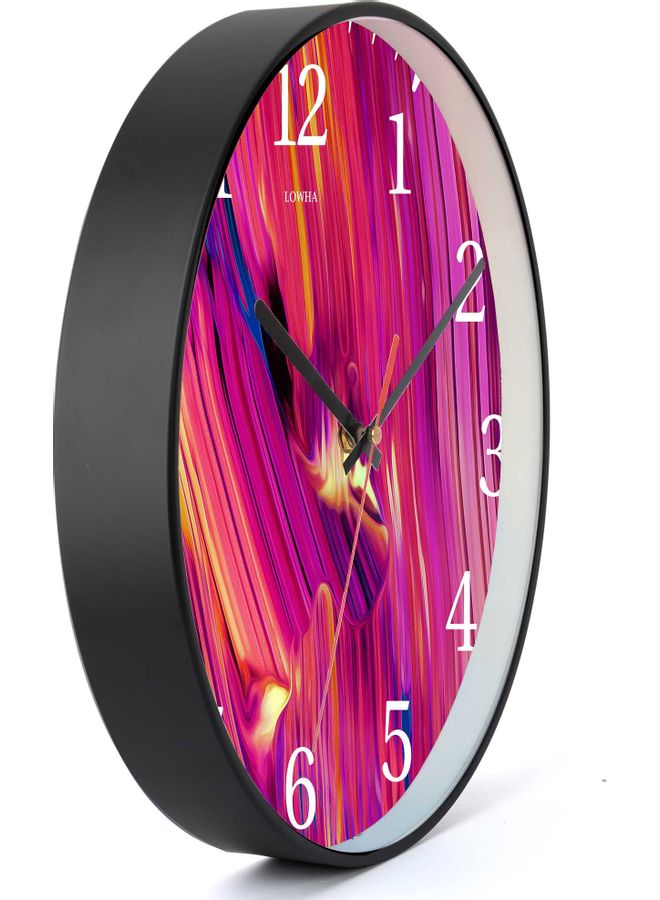 LOWHA Decorative Wall Clock Black 30x30cm  - Image 2