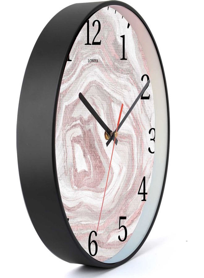 LOWHA - Decorative Wall Clock Black 30x30cm - Image 1