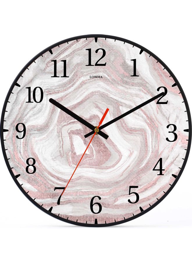 LOWHA - Decorative Wall Clock Black 30x30cm - Image 1