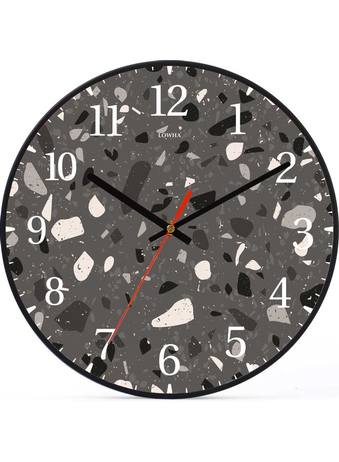 LOWHA - Decorative Wall Clock Black 30x30cm - Image 1