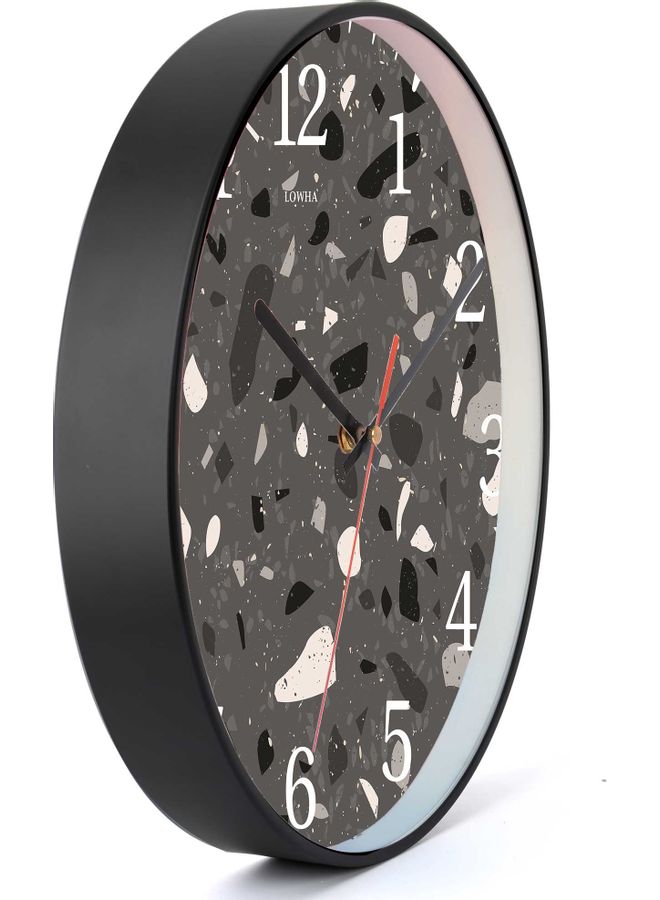 LOWHA - Decorative Wall Clock Black 30x30cm - Image 1