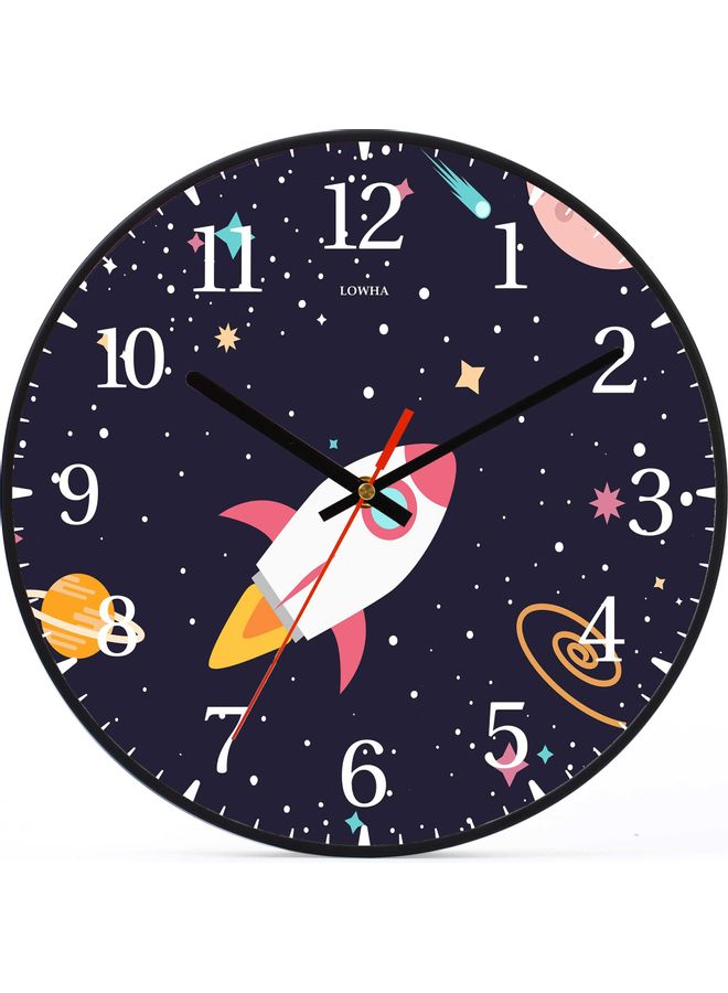 LOWHA - Decorative Wall Clock Black 30x30cm - Image 1