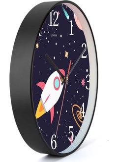 LOWHA Decorative Wall Clock Black 30x30cm  - Image 2