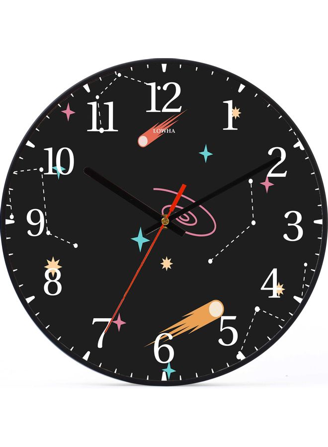 LOWHA - Decorative Wall Clock Black 30x30cm - Image 1