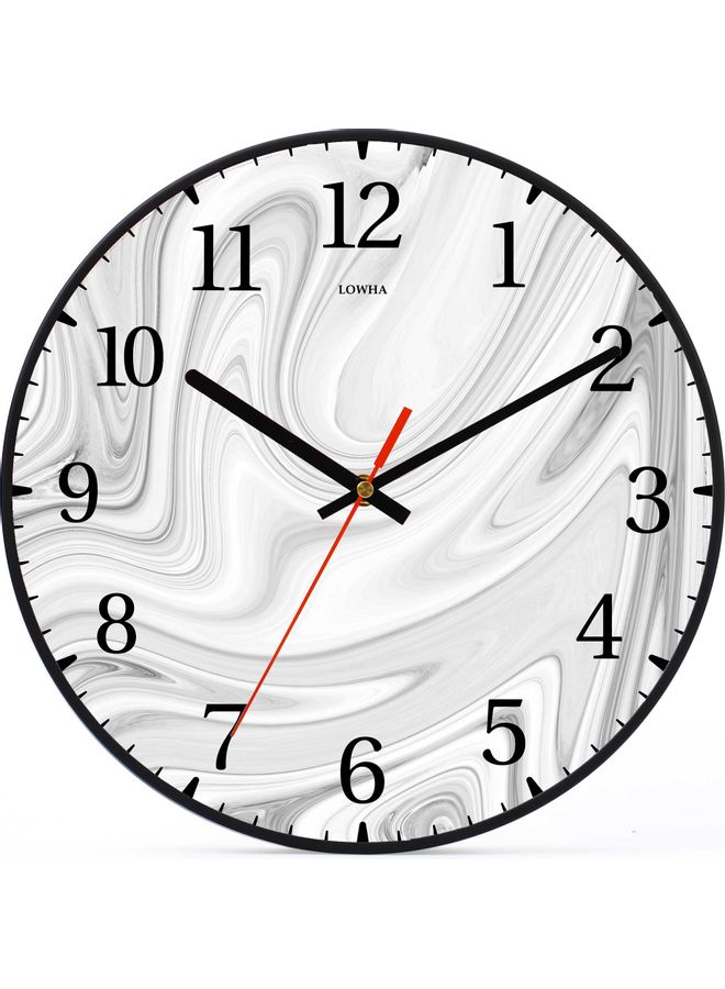 لوحة ساعة حائط للزينة أسود 30x30سم - Image 1