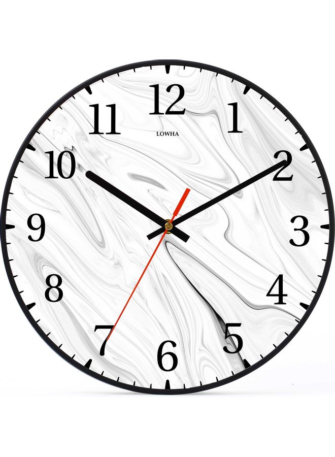 LOWHA - Decorative Wall Clock Black 30x30cm - Image 1