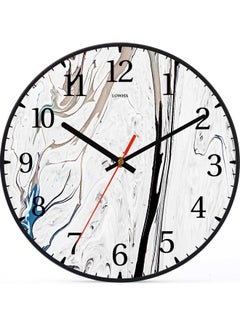 لوحة ساعة حائط للزينة أسود 30x30سم  - Image 1