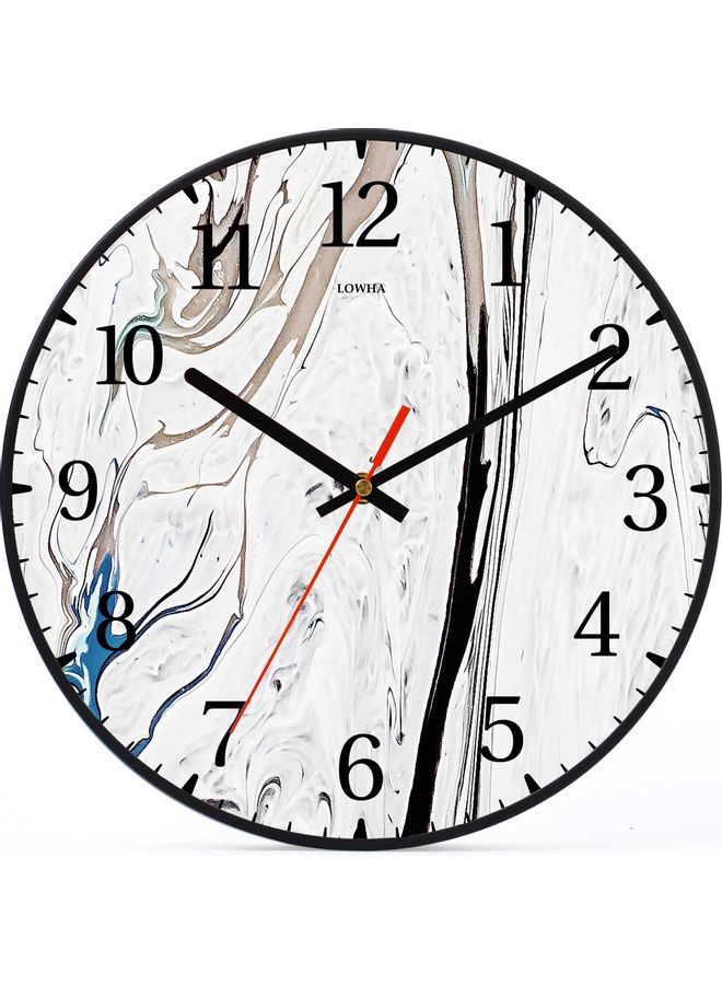 LOWHA - Decorative Wall Clock Black 30x30cm - Image 1