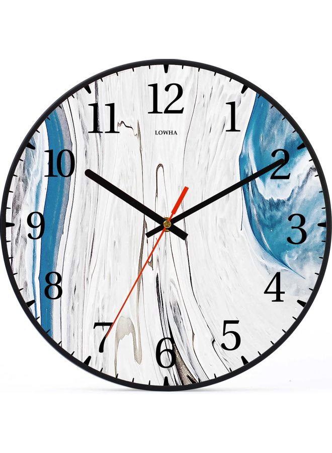 لوحة ساعة حائط للزينة أسود 30x30سم - Image 1