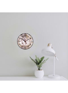 LOWHA Marble Decorative Wall Clock Battery Operated Black 30x30cm  - Image 2
