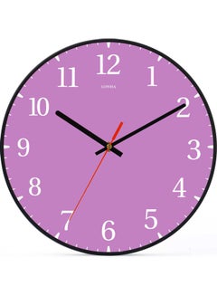 LOWHA Light Decorative Wall Clock Battery Operated Black 30x30cm  - Image 1