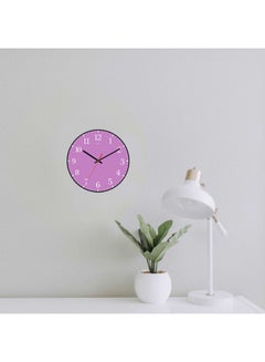 LOWHA Light Decorative Wall Clock Battery Operated Black 30x30cm  - Image 2