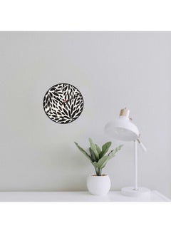 LOWHA Large Flower Decorative Wall Clock Battery Operated Black 30x30cm  - Image 2