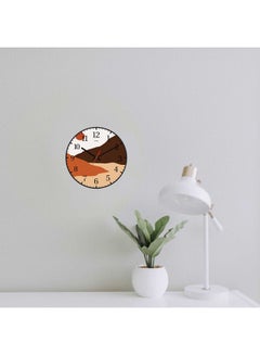 لوحة ساعة حائط للزينة تعمل بالبطارية بتصميم منظر طبيعي أسود 30x30سم  - Image 2