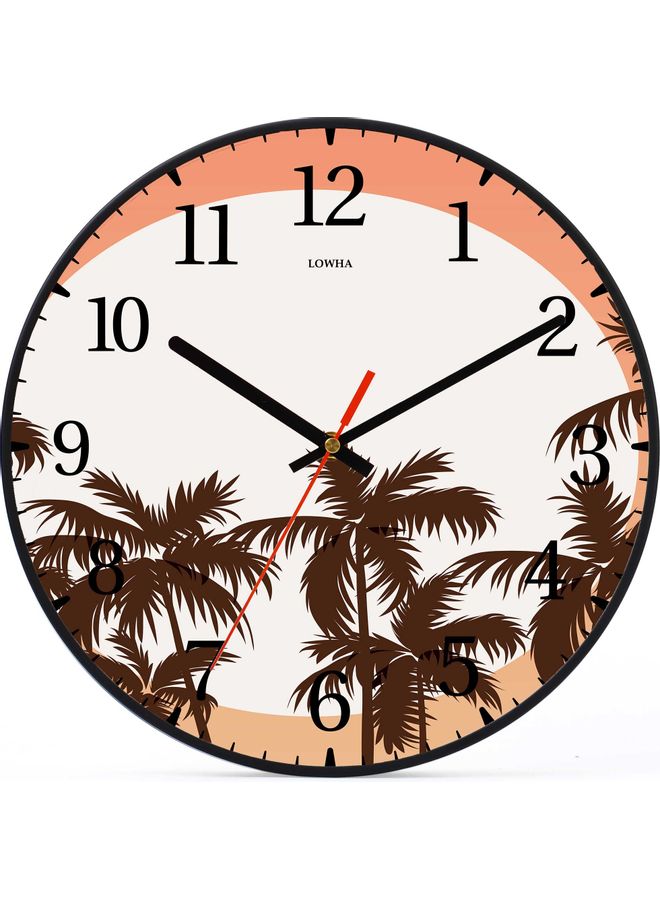 LOWHA - Decorative Wall Clock Black 30x30cm - Image 1