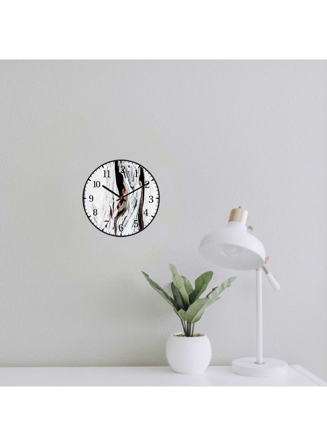 LOWHA Ink Water Marble Wall Clock Black 30x30cm - Image 2