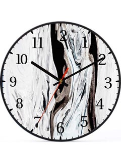 LOWHA Ink Water Marble Wall Clock Black 30x30cm  - Image 1