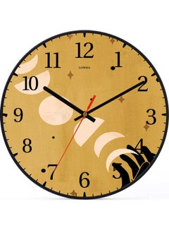 LOWHA Decorative Wall Clock Black 30x30cm  - Image 1