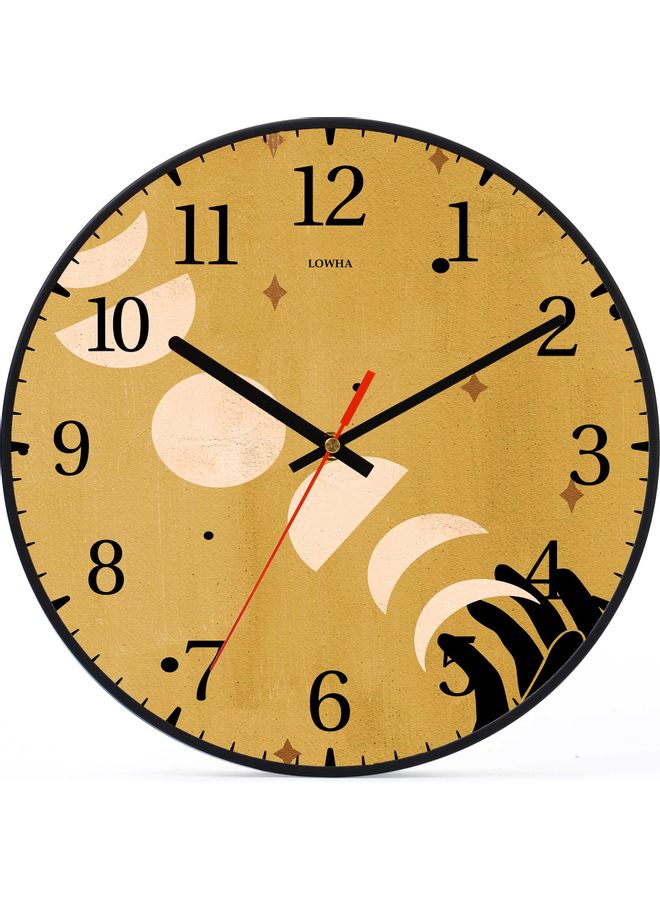 LOWHA - Decorative Wall Clock Black 30x30cm - Image 1