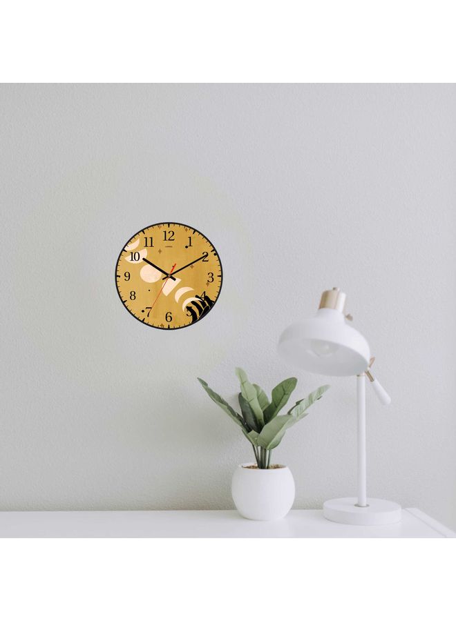 LOWHA - Decorative Wall Clock Black 30x30cm - Image 1