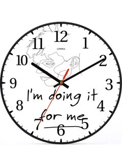 LOWHA Decorative Wall Clock Black 30x30cm  - Image 1