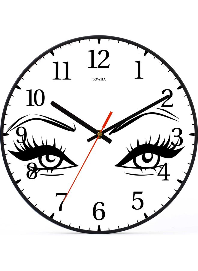 LOWHA Decorative Wall Clock Black 30x30cm  - Image 1