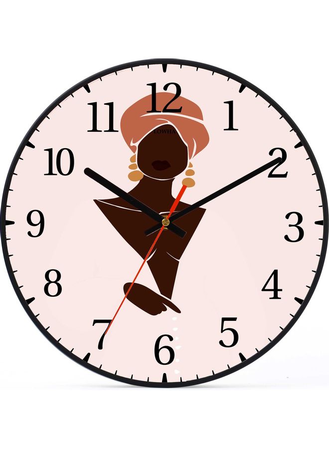 LOWHA - Decorative Wall Clock Black 30x30cm - Image 1