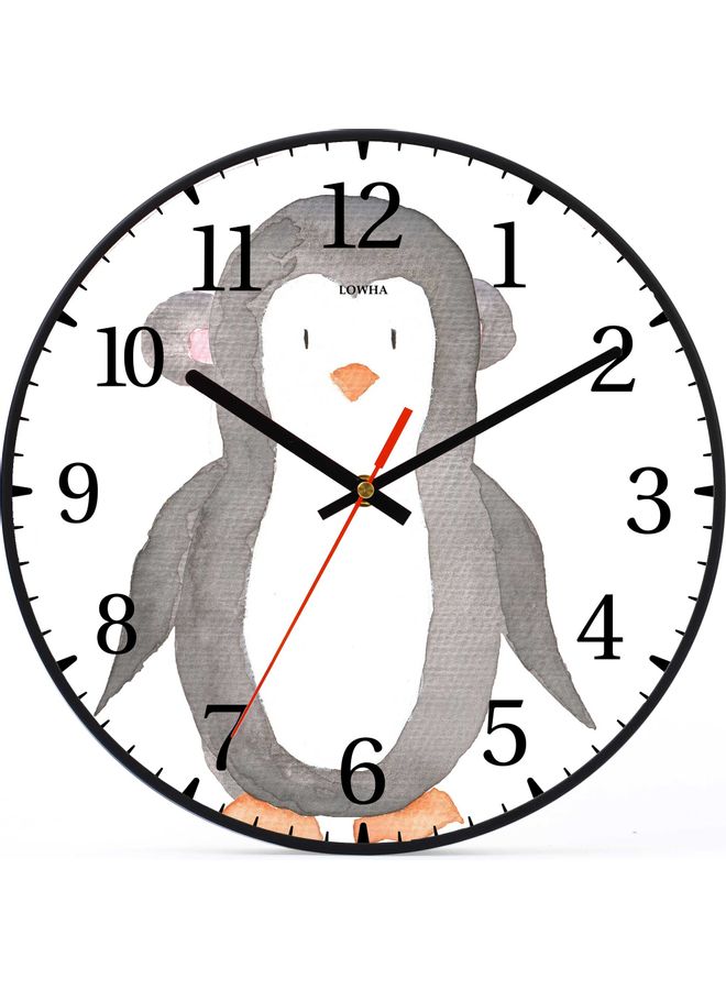 LOWHA - Decorative Wall Clock Black 30x30cm - Image 1