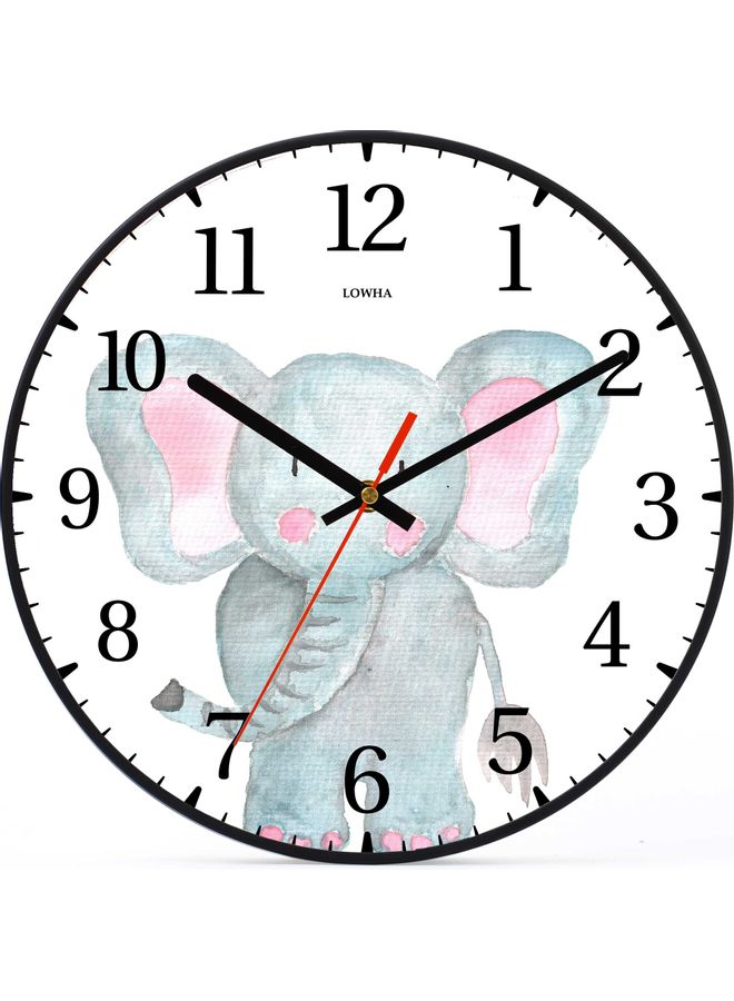 LOWHA - Decorative Wall Clock Black 30x30cm - Image 1