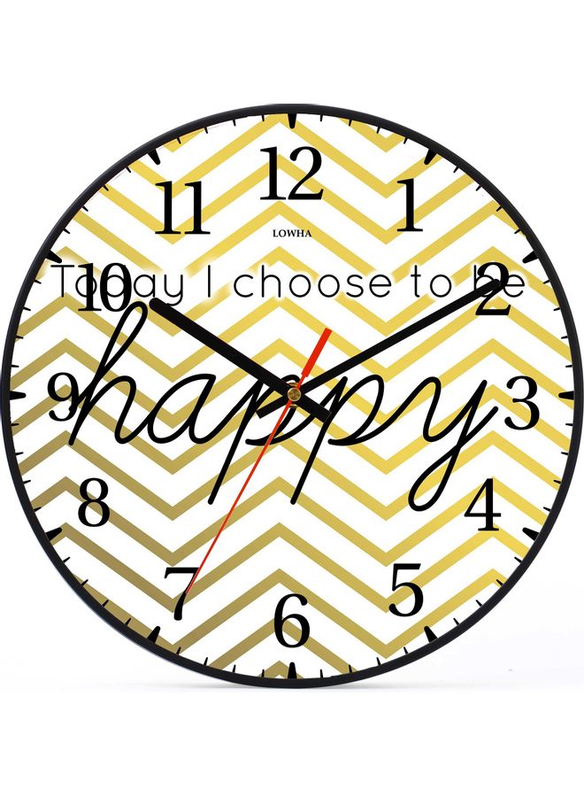 LOWHA - Decorative Wall Clock Black 30x30cm - Image 1