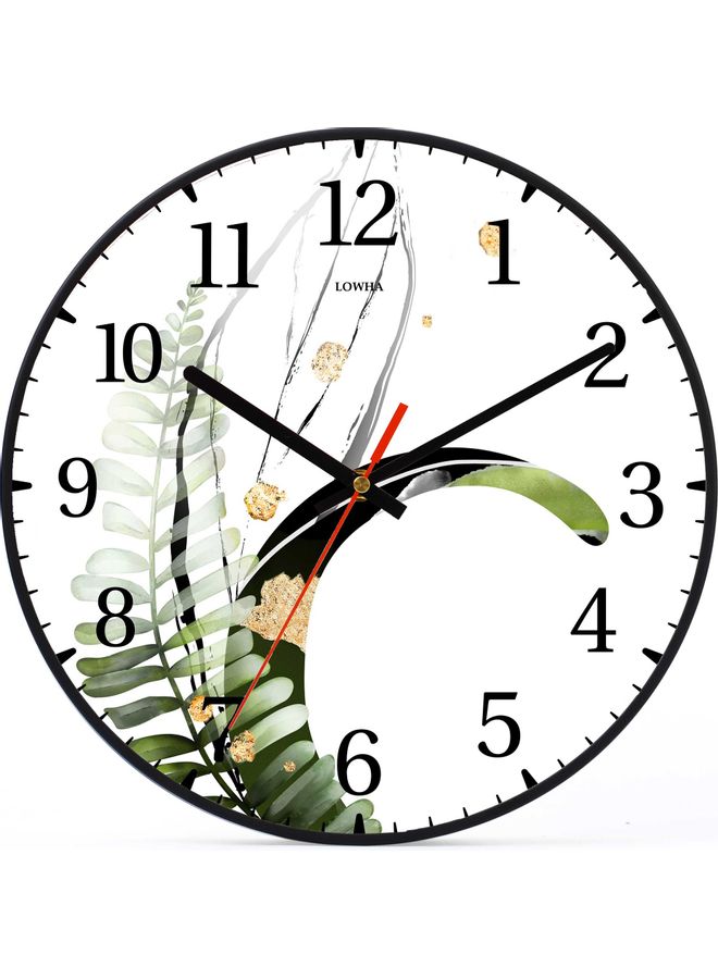 LOWHA - Decorative Wall Clock Black 30x30cm - Image 1